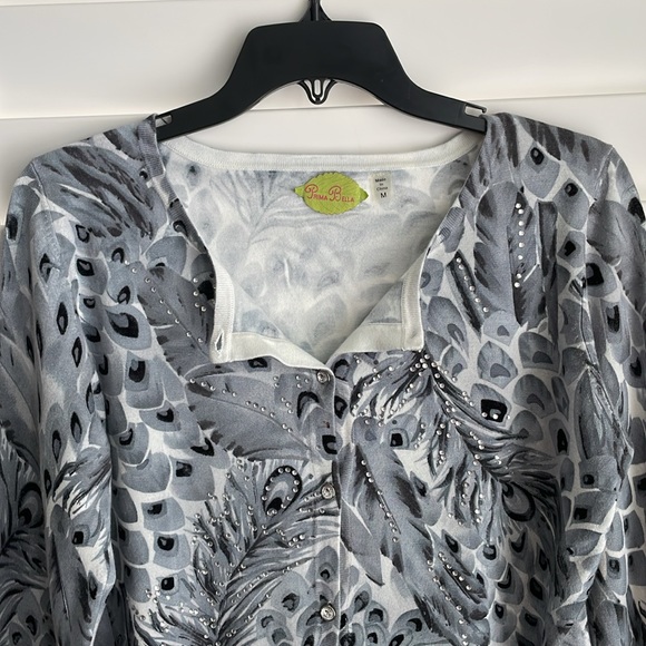 Prima Bella rhinestone bling button front cardigan - Picture 9 of 10